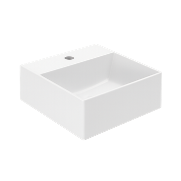 Lavabo Elegance SQ 35 håndvask 35 x 35 cm m/hanehul, Hvid